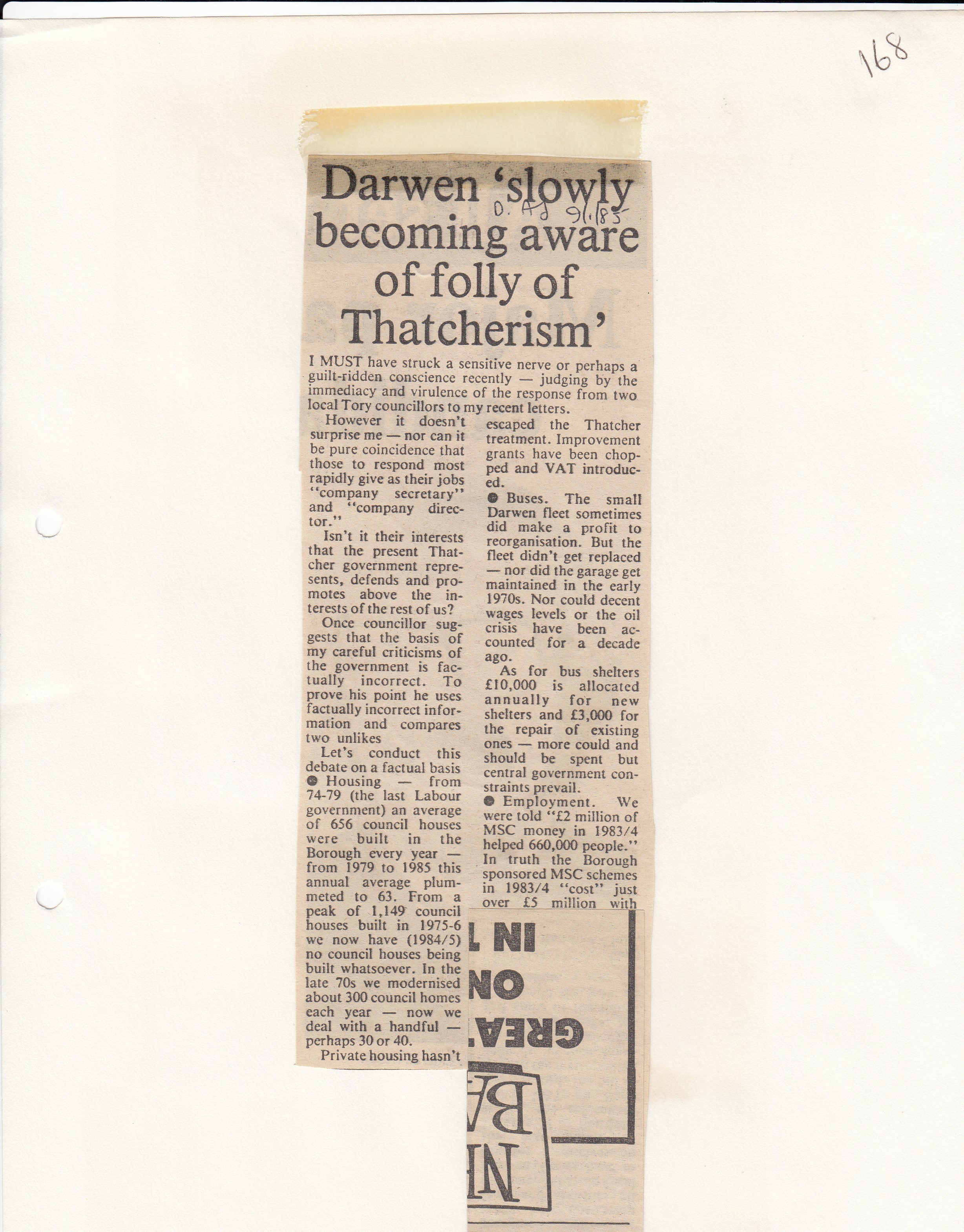 Darwen Advertiser 9th January